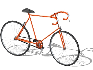 公路<em>赛</em>自行车草图大师模型，现代自行车sketchup模型...