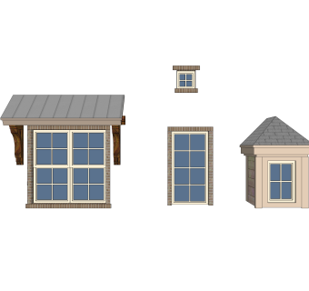 欧式窗草图大师模型,欧式窗SU模型下载