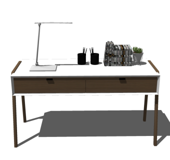 现代书桌草图大师模型下载、现代书桌su模型下载