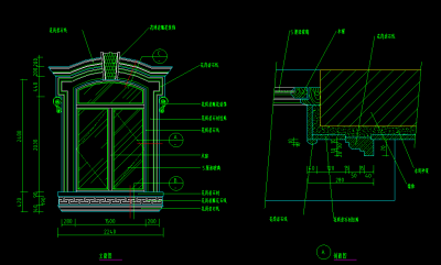 仿古<a href=https://www.yitu.cn/sketchup/chuang/index.html target=_blank class=infotextkey>窗</a>户CAD大样样图（中式+欧式）_1