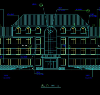 四层办公楼设计图含楼梯设计图纸，办公楼CAD施工图纸下载