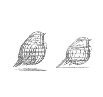现代小鸟雕塑小品草图大师模型，小鸟雕塑小品sketchup模型免费下载