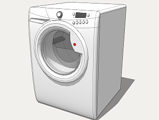 <em>滚筒洗衣机SU模型</em>，洗衣机sketchup模型下载