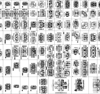 百余种住宅户形平面图CAD工程图纸下载