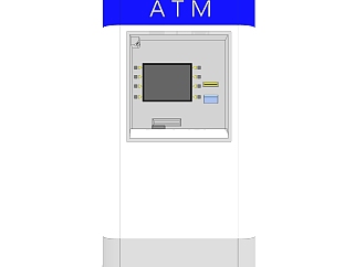 现代ATM<em>机草图大师模型</em>，ATM<em>机</em>su<em>模型</em>下载