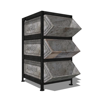 工业风酒柜草图大师模型，酒柜su模型下载