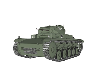 德国二号轻型喷火<em>坦克</em>su模型，<em>坦克</em>草图大师模型下载