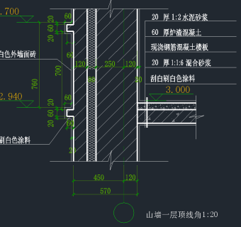 砖围墙构造详图CAD施工图，砖围墙CAD建筑图纸下载