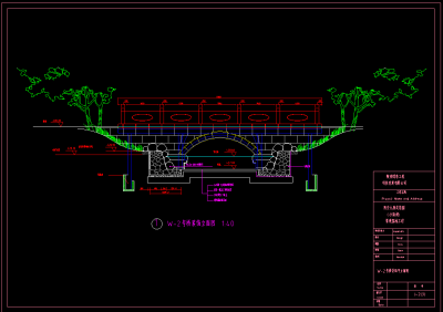 芙蓉园景观桥cad图纸，景观桥cad施工图下载