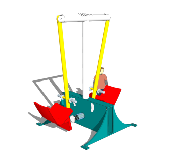 现代二人脚蹬草图大师模型，二人脚蹬su模型下载