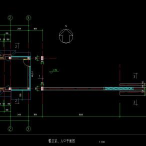 某厂区一层门卫值班室建筑施工图CAD图纸下载