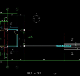 某厂区一层门卫值班室建筑施工图CAD图纸下载
