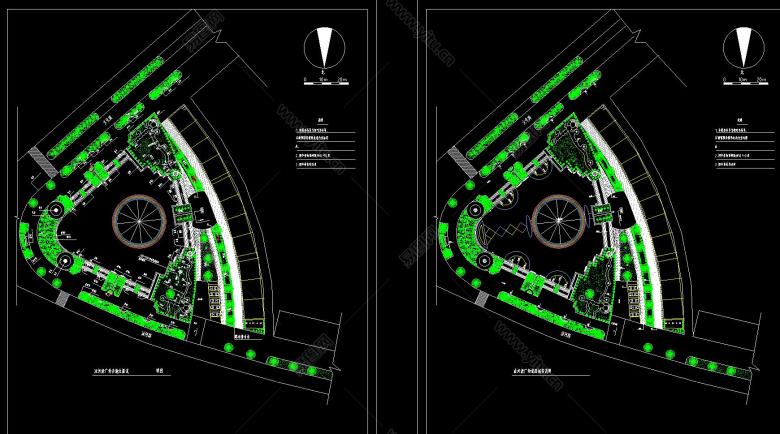 广场设施说明图、广场道路铺装图.jpg