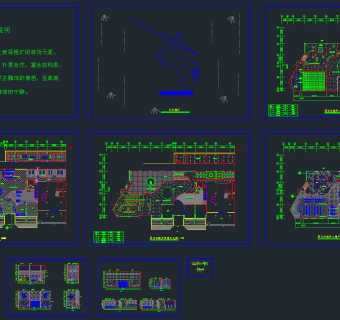 全套展厅设计CAD图纸，展厅CAD建筑图纸下载