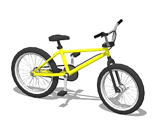 <em>现代简约</em>自行车su模型，自行车sketchup模型下载。