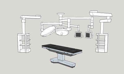 现代医疗设备SU模型，医疗设备草图大师模型下载