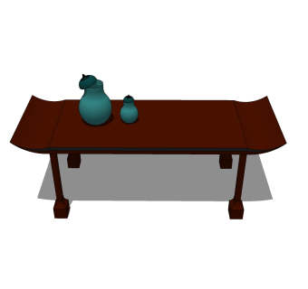  现代新中式案台草图大师模型， 案台sketchup模型下载