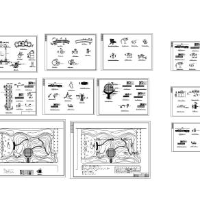 园林景观小品CAD工程图纸下载