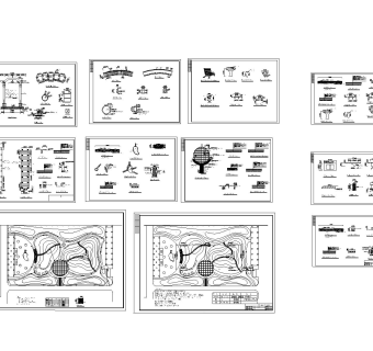 园林景观小品CAD工程图纸下载