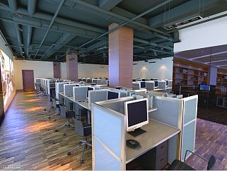 仁恒区广场办公室CAD施工图，办公空间CAD施工图