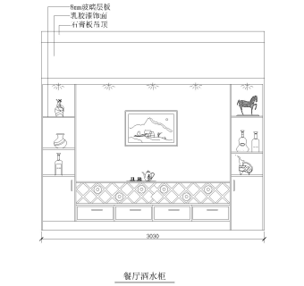 38款常用板式酒柜CAD图库dwg文件下载