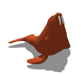 现代海豹玩具草图大师模型，玩具su模型下载