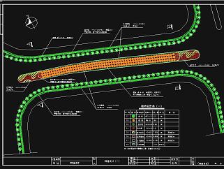 道路景观施工图，道路景观CAD设计图