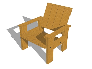 现代户外椅草图大师模型，户外椅sketchup模型下载