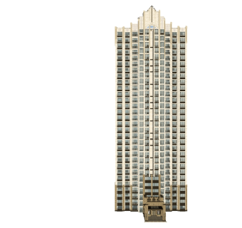 新古典住宅楼草图大师模型，高层住宅楼sketchup模型下载