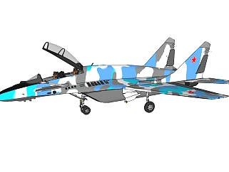 苏俄Mig-29米格-29<em>战斗机</em> 草图大师模型，苏俄Mig-29...