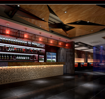 混搭风面馆CAD施工图，面馆CAD建筑图纸下载