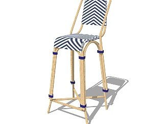 <em>现代吧台</em>椅免费su模型，吧台椅skp模型下载