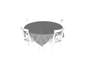 简欧<em>餐桌椅免费su模型</em>，<em>餐桌椅</em>sketchup<em>模型下载</em>
