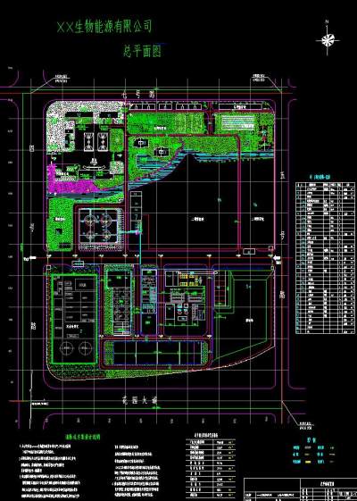 生物能源公司厂区消防设计图纸CAD图纸下载