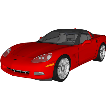 现代跑车免费su模型，现代跑车sketchup模型下载