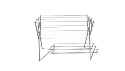 现代晾衣架草图大师模型，晾衣架SU模型下载