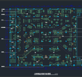 家具城平地顶布置图，家具城平地CAD施工图纸下载