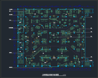 家具城平地顶布置图，家具城平地CAD施工图纸下载