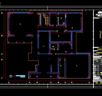 祥细家装户型图三居CAD，免费下载