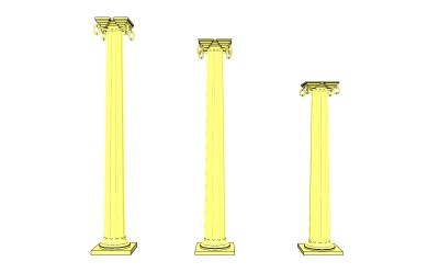 爱奥尼克罗马柱skp文件下载，罗马柱草图大师模型
