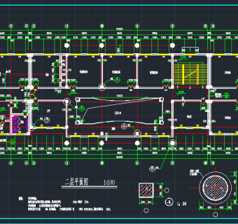 多层办公楼建筑全套施工图，建筑CAD施工图纸下载