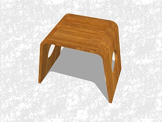 现代实木凳子草图大师模型，凳子sketchup模型下载