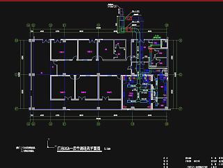 某医院净化空调CAD施工图，医院净化空调建筑方案设计下载