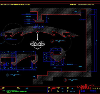 四川领袖咖啡馆室内装饰设计施工图CAD图纸，咖啡馆cad设计图纸下载