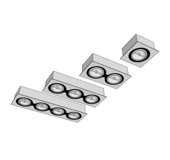  现代筒灯SU模型，射灯草图大师模型下载