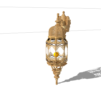 欧式壁灯草图大师模型，壁灯SKB文件下载