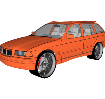 现代汽车免费su模型，现代汽车sketchup模型，汽车草图大师素材下载