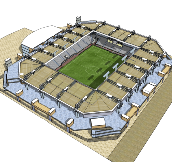 体育馆草图大师模型，体育馆SU模型下载