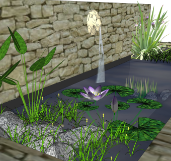 精品水养植物sketchup模型下载