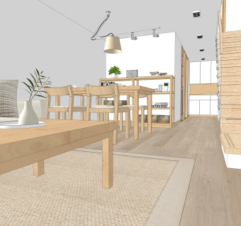 现代北欧公寓草图大师模型，家装SU模型